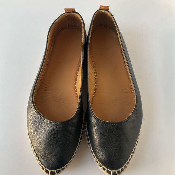 Matt Bernson Valencia Black Leather Espadrilles Size 6 Made in Spain - Picture 7 of 14